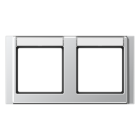 JUNG A 500 Алюминий Рамка 2-ая с шильдиком горизонтальная