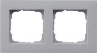 Gira E2 Алюминий Рамка 2-ая заподлицо