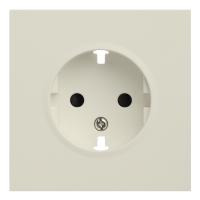 Лицевая панель для розетки 2к+з, кремовый сатин (35632 MC)