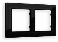 Рамка ALFA Platos (Черный Стекло закаленное натуральное) 2-ая AF380802