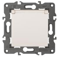 ЭРА 14-2103-02 Elegance Сл.кость Розетка с/з со шт с крышкой