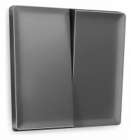 Лицевая панель ALFA (Антрацит серый) для 2-клавишных выключателей QUANT AP6530
