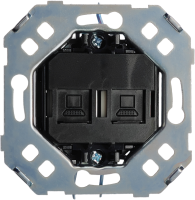 Donel Механизм компьютерной розетки 2-й RJ45 cat.6/ClassE, серия N96 Superfine, DTMLA16600