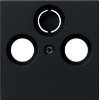 Gira S-55 Черная матовая Накладка антенной розетки
