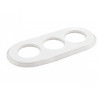 BIRONI Шедель Керамика Белый Рамка 3-ая (скрытый и накладной монтаж)