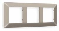 Рамка ALFA Line (Серо-бежевый матовый) 3-ая AF110363