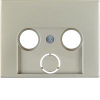 Berker K.5 Нержавеющая сталь Центральная панель для антенной розетки, 2 и 3 отверстия