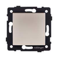 Выключатель 1-клавишный перекрестный 10А/250В, изогнутый, золотой Kollinger REA-R-006GD для Aspekt, Eleganz, Reflex