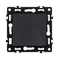 Розетка штепсельная SCHUKO 16A/250 В с крышкой, черный Kollinger Asthetik AS-015BK