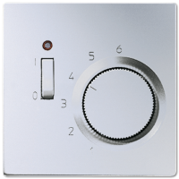 JUNG LS 990 Алюминий Термостат комнатный, 10(4)А, 24v, 50/60 Hz