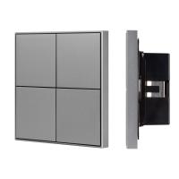 Arlight INTELLIGENT ARLIGHT Кнопочная панель KNX-304-23-IN Grey (BUS, Frame) (IARL, IP20 Металл, 2 года)