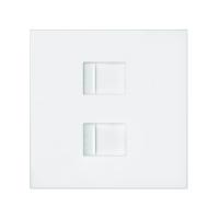 Simon 100 Белый матовый  Накладка розетки 2xRJ45