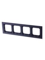 ABB Axcent металл/матовый черный Рамка 4-постовая