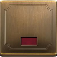 SE Merten SD Античная латунь Клавиша 1-ая с окошком, без линзы