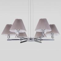 Подвесная люстра с абажурами 60136/6 хром/серый Eurosvet Peony