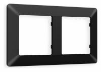 Рамка ALFA Line (Черный матовый) 2-ая AF110702