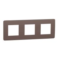 SE Unica Studio Шоколад/Бежевый Рамка 3-постовая