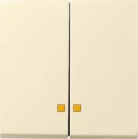 Gira S-55 Крем глянц Клавиша 2-ая с линзами подсветки