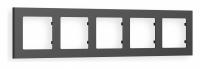 Рамка ALFA Techno (Графит Мягкое касание) 5-ая AF220805