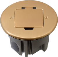 Лючок Surface 2 мод. (1 мод. 45х45 мм.), круглый, золото, IP44, (с уст. набором)