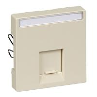 SE Merten SM Беж глянец Накладка розетки ТЛФ/комп 1-ой прямой