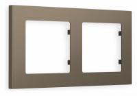 Рамка ALFA Techno (Темная бронза матовый) 2-ая AF220632