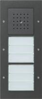Gira TX-44 Антрацит Вызывная станция (аудио) наружного монтажа, на 6 абонентов, белая подсветка