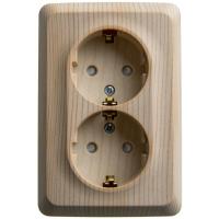 SE Этюд наруж Сосна Розетка 2-ая угловая с/з со шторками 16А 250B