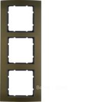 Berker B.3 Коричневый/антрацитовый Рамка 3-местная