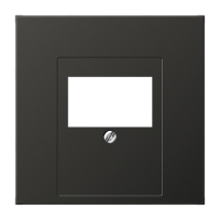 JUNG LS 990 Антрацит Накладка розетки ТАЕ, моно/стерео-аудиорозетки, комбинированной вставки