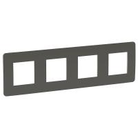 SE Unica Studio Дымчато-серая/Белая Рамка 4-ная