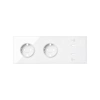 Simon 100 Белый глянец Кит 3 поста, фронт. Накладка на 2 роз.Schuko + 2 з/у USB C