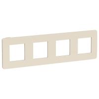 SE Unica Studio Бежевая/Бежевая Рамка 4-ная