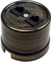 BIRONI Лизетта Пластик Бронза Розетка 2-ая RJ45