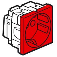 Legrand Mosaic Розетка 2К+З с автоматическими клеммами 2 мод антибактериальная