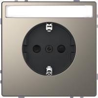 SE Merten D-Life Никель Розетка 16А с/з и полем для надписи