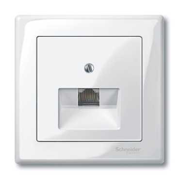 SE Merten SM Бел глянец Накладка аудиорозетки 2-ой (мех М46701х)