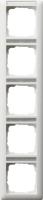 Gira Standard 55 Белый матовый Рамка 5-я вертикальная с полем для надписи
