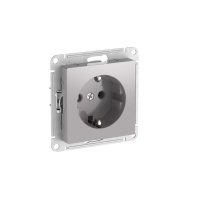 Systeme Electric AtlasDesign Алюминий Розетка с заземлением, 16А, мех., быстрозажим. клем.