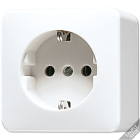 JUNG Слоновая кость Розетка с заземлением 16А 250V накладного монтажа
