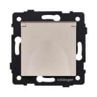 Розетка штепсельная SCHUKO 16A/250 В с крышкой, золотой Kollinger REA-006GD для Aspekt, Eleganz, Reflex