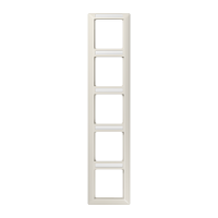 JUNG Рамка 5-кратная вертикальная с полем для надписи слоновая кость