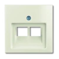 ABB BJB Basic 55 Беж Накладка 2-ой ТЛФ/комп розетки наклонной