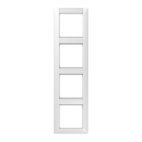 JUNG Рамка 4-кратная с полем для надписи для горизонтальной и вертикальной установки белая