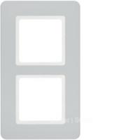 Berker Q.7 Алюминий матовый Рамка 2-местная