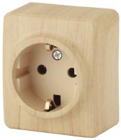 ЭРА 11-2203-11 Эксперт Сосна Розетка с/з ОУ