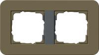 Gira E3 Дымчатый/Антрацит Рамка 2-ая