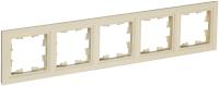 IEK BRITE Рамка 5-мест. РУ-5-БрКр беж.