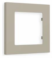 Рамка ALFA Techno (Серо-бежевый матовый) 1-ая AF220361