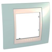 Schneider Electric Unica Хамелеон Морская волна/Беж Рамка 1-ая